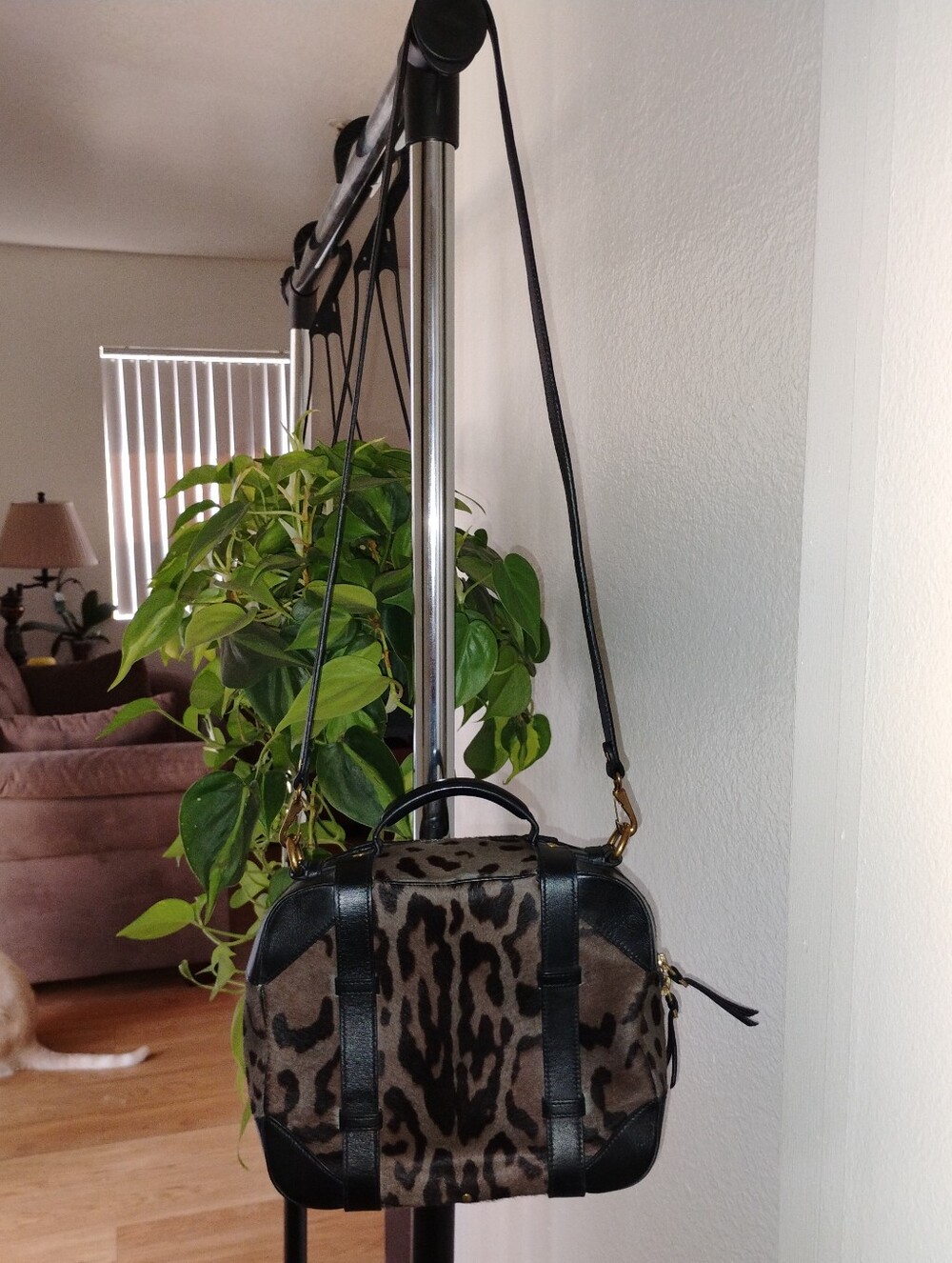 Jerome Dreyfuss Sam Leopard Top Handle Satchel